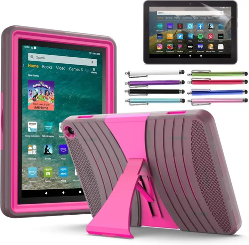 Vista 7 de EpicGadget Funda híbrida resistente para Amazon Fire HD 8 / Fire HD 8 Plus (12ª generación, lanzada en 2022) con función atril + 1 protector