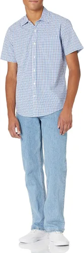 Vista 4 de Tienda Essentials - Camisa de popelina de manga corta de ajuste regular para hombre