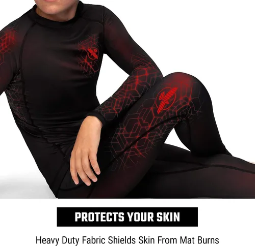 Vista 2 de Hayabusa Geo Youth Jiu Jitsu Spats para niños y niñas