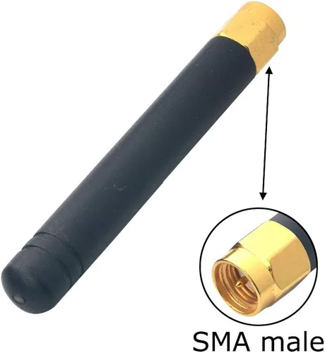 Vista 3 de Antena de 433 MHz SMA macho de goma de pato, paquete de 3, antena de pulgar direccional GSM Omni para módems de radio aficionados, puntos de acceso