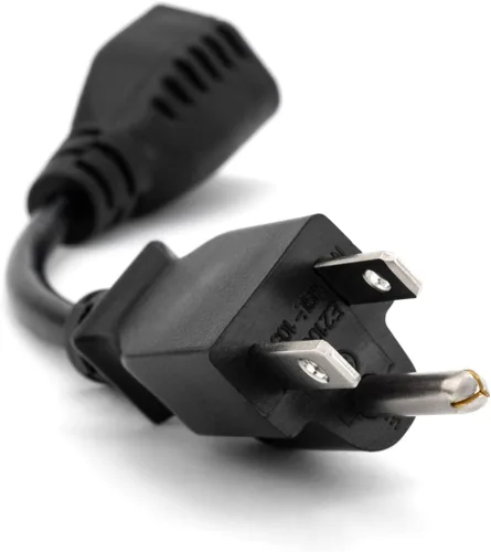 Vista 3 de Sewell Cable de extensión de alimentación de 6 pulgadas, paquete de 5, ahorrador de salida, 18 AWG