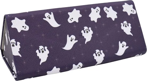 Vista 4 de REAL SIC Estuche rígido plegable magnético para todos los vidrios de HalloweenHorrorOculto de cuero ecológico