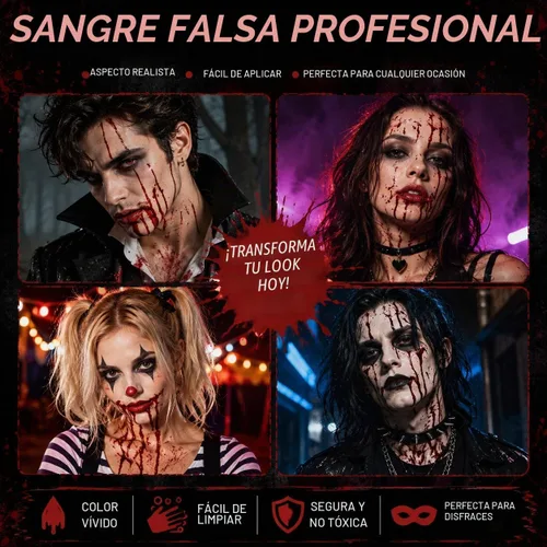 Vista 6 de Fun World - Líquido de maquillaje realista Hollywood SFX