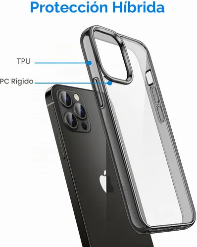 Vista 3 de JETech Funda para iPhone 12 Pro Max, antiamarilleo, color negro