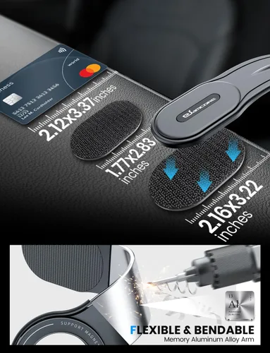 Vista 4 de eSamcore Soporte para Auto MagSafe Desmontable, Brazo de Aluminio Flexible Soporte Magnético de Teléfono para Auto 【20 Imanes Fuertes】 Soporte