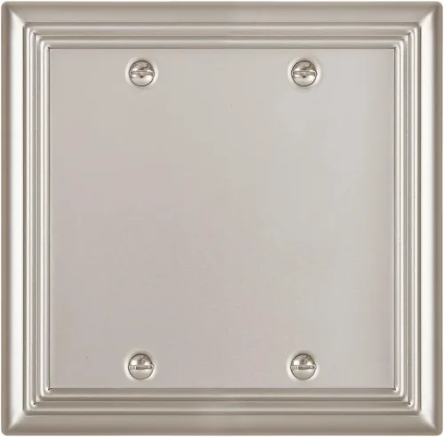 Vista 10 de Switch Plates Outlet Covers, 1-Pack Metal Wall Plate, Black Finish Midsize 1 Toggle 1 Decorator Combo Wall Plate, Ideal for GFCI Outlets, Light