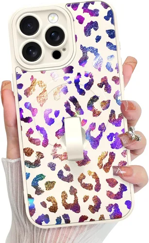 Vista 219 de KANGHAR Compatible con iPhone 17 Pro Case Spot Pattern - Negro Mancha rosada negra