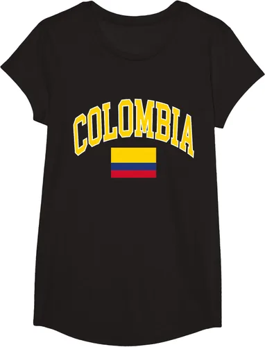 Vista 3 de Camiseta Colombia, Negro