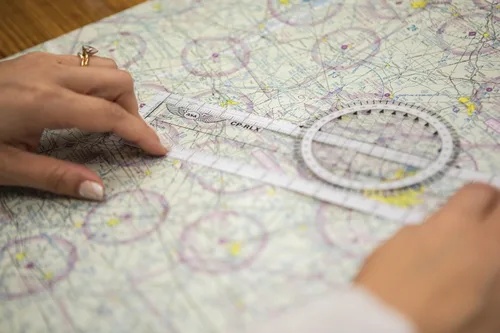 Vista 6 de Plotter giratorio definitivo ASA, CP-RLX, trazador de tabla aeronáutica para planificación de vuelos piloto estudiantil, resina duradera que resiste