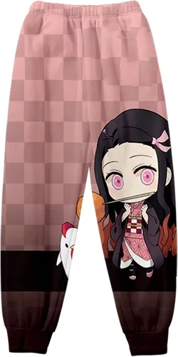 Vista 2 de Pure Pang Demon Slayer Kimetsu no Yaiba Streetwear - Pantalones deportivos unisex de anime japonés para cosplay