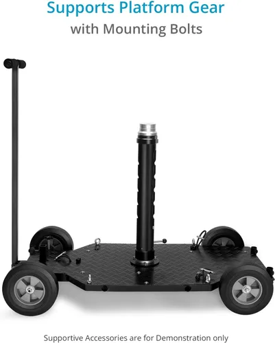 Vista 6 de PROAIM Euro/Elemac Base Industria Adaptador Estándar Placa de Montaje para Cine Dolly, Euro-Basado Bazooka, Elevadores de Altura, Plataformas