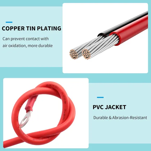 Vista 3 de Cable de conexión rápida de batería de 65 amperios 8AWG de 1.12 pies de desconexión rápida - Kit de enchufe de carga de 12 V resistente
