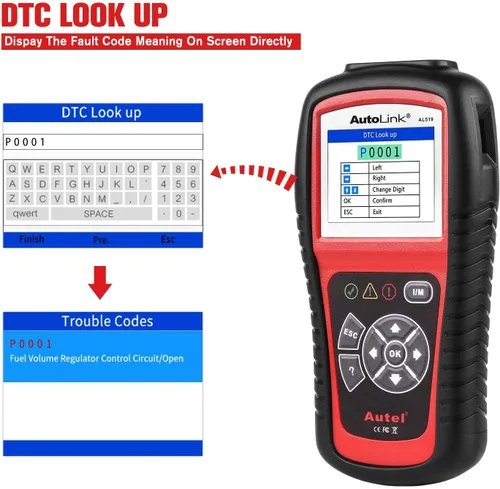 Vista 5 de Herramienta de escaneo con 6 modalidades Autel AL519 Autolink mejorado OBD