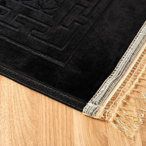 Vista 4 de FUMMI Alfombra de oración musulmana acolchada suave con cuentas Tasbih, gruesa alfombrilla de oración islámica antideslizante, lujoso Janamaz