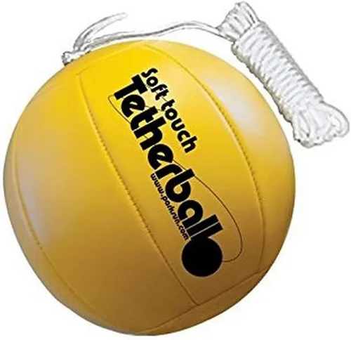 Vista 2 de Park & Sun Sports Tetherball de tacto suave con cable de nailon de 7 pies y clip Americana (rojo/blanco/azul)