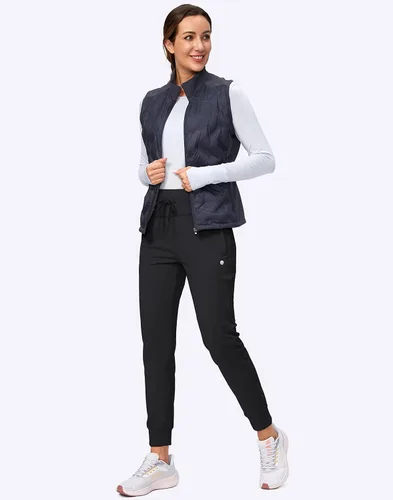 Vista 6 de G Gradual Pantalones deportivos con forro polar para mujer, de cintura alta, resistentes al agua, térmicos, para invierno, correr, senderismo