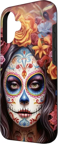 Vista 2 de iPhone 16 La Catrina Mujeres Dia De Los Muertos Latina Sugar Skull Case