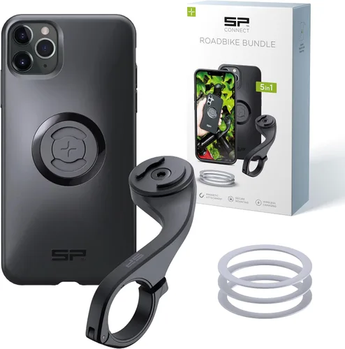 Vista 12 de SP CONNECT Paquete de bicicleta de carretera SPC+ Compatible con iPhone 11 Pro/XS/X Negro