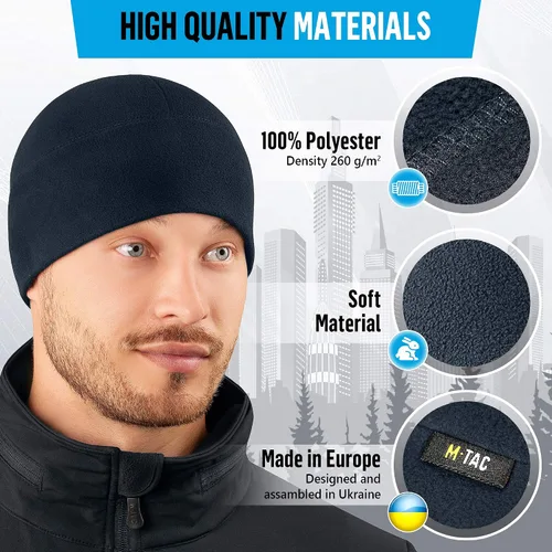Vista 4 de M-Tac Gorro de forro polar para reloj, gorro táctico militar militar de invierno