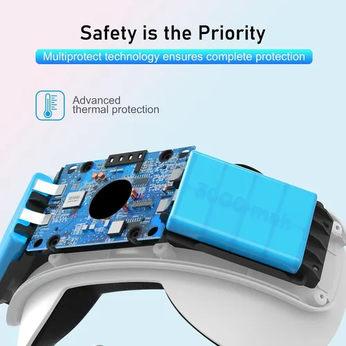 Vista 5 de Head Strap with Battery for MetaOculus Quest 3,6000mAh Fast Charging VR Power,Adjustable Elite Strap Replacement Accessories for OculusMeta Quest 3