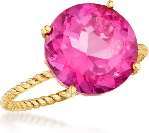 Vista 4 de Ross-Simons Gemstone Twist Rope Ring in 14kt Yellow Gold