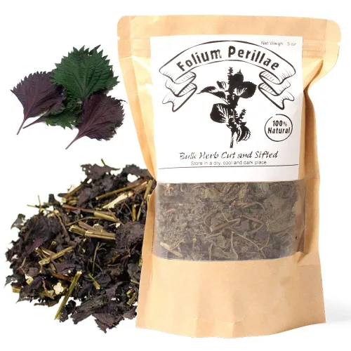 Vista 6 de EidolonGreen [Hierba medicinal de China] Perilla Frutescens (Perillae Folium/Zisuye/ ) Hojas sueltas secas (2 onzas (paquete de 1))