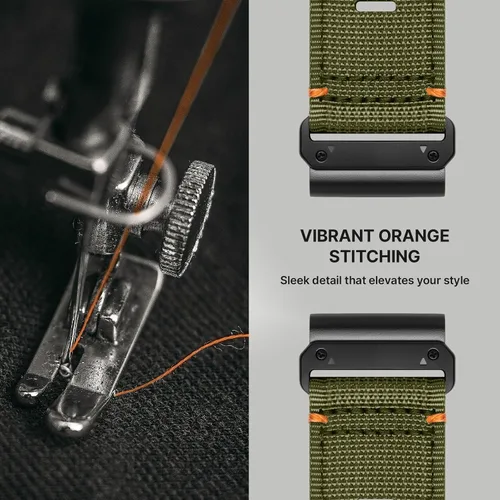 Vista 3 de Bandletic Compatible con Garmin Instinct Watch Bands - Correa de nailon resistente de ajuste rápido de 0.866 in para Fenix 8 E 1.850 in/7 6 Pro/5