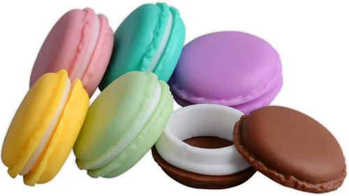 Vista 9 de Coolrunner Caja de macarrón gigante de 6 piezas, caja de joyería de macarrón, caja de píldoras linda de macarrón, caja de almacenamiento de joyas