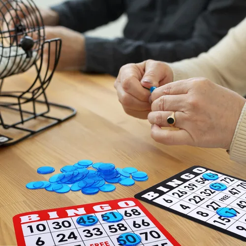 Vista 6 de GSE Games & Sports Expert Blue Bingo Chips, 1,000 piezas de 3/4 pulgadas de alto contraste transparente para juegos de bingo, fiestas