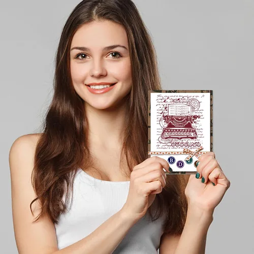 Vista 5 de GLOBLELAND Sellos transparentes del alfabeto para máquina de escribir, letras inglesas, números de silicona, sellos transparentes para álbumes