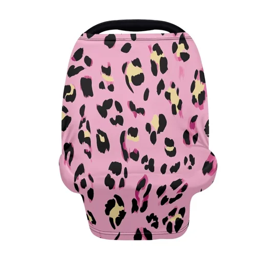 Vista 27 de Forchrinse Black and White Cow Print Nursing Cover Breastfeeding Scarf Soft Car Seat Cover for Babies Girls Infant Carseat Multi-Use Cover