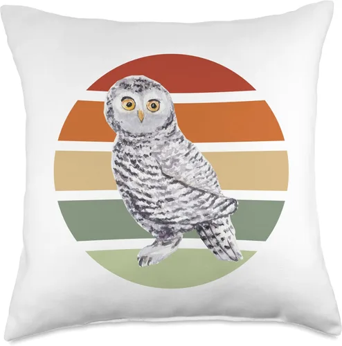Vista 4 de Owls Birds Uhu Animal Friend Forest Animal Stone Owl Barn Owls Throw Pillow