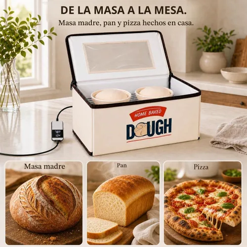 Vista 6 de BLUBYEES Caja de fermentación plegable mejorada con calefacción de 3 lados, sensor NTC incorporado y control preciso de temperatura de 68-104°F