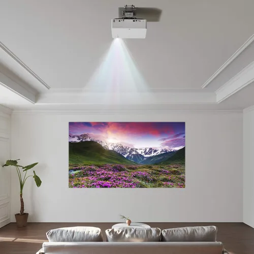 Vista 2 de LG Proyector CineBeam UHD 4K HU70LA - Proyector inteligente DLP de cine en casa con Alexa integrado, color blanco