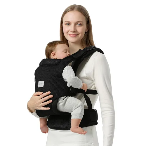 Vista 8 de MISSWISDOM Portabebés para recién nacidos a niños pequeños, fácil ajustable para niños de 7 a 30 libras, portabebés, portabebés, portabebés, tela
