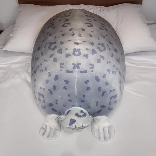 Vista 8 de Pineapple Almohada de Peluche de Foca, Peluche Gigante de Animal de Peluche, Juguetes de Peluche Suaves de Foca de Peluche, Peluches Lindos Jumbo