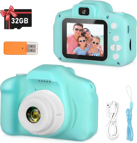 Vista 12 de Zeacool Cámara para niños, cámara de video digital HD, juguetes para niños de 3 4 5 6 7 8 9 años para niños/niñas, cámara selfie para niños, regalos