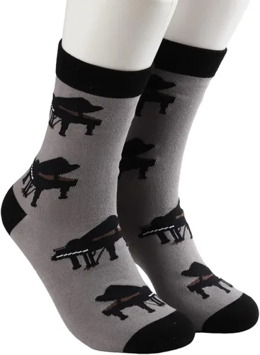 Vista 3 de MBMSO 2 pares de calcetines de piano Keep Calm and Play, regalos para pianistas, calcetines de músico, regalos para amantes del piano, regalos