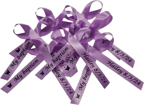 Vista 5 de 50 cintas personalizadas para bodas, despedidas de soltera, baby shower, centros de mesa, marcos de fotos, fiesta, invitaciones o confeti - Cintas