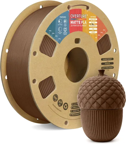 Vista 45 de OVERTURE Matte PLA Filament 1.75mm 1kg for FDM 3D Printer (Baby Pink)
