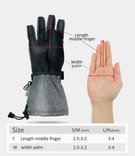 Vista 6 de Aroma Season Guantes térmicos con batería recargable para hombres y mujeres, guantes de invierno alimentados por pilas, actividades al aire libre