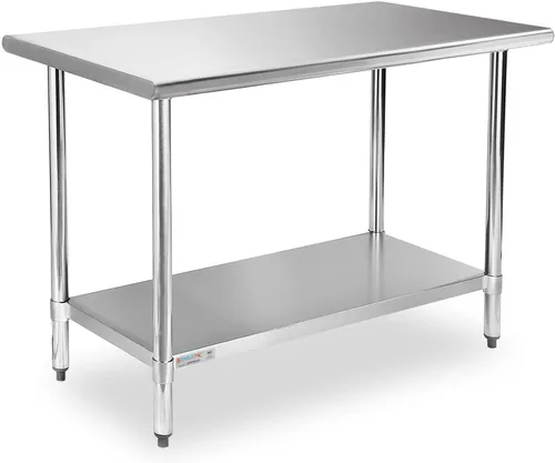 Vista 18 de STABLEINK Mesa de acero inoxidable con protector contra salpicaduras de 30 Con Backsplash