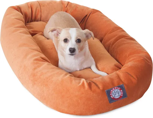 Vista 25 de Majestic Pet Villa - Cama para perros de espuma viscoelástica triturada de 32 pulgadas para perros de tamaño mediano, 32 x 23 x 7 pulgadas, cama