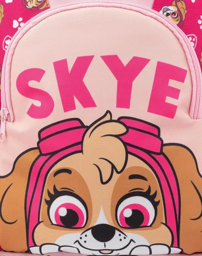 Vista 4 de Paw Patrol Mochila para niñas Mochila Skye rosa para niños Correas ajustables Mochila escolar de personaje para la escuela, guardería y juego