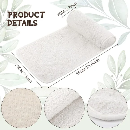 Vista 2 de Weysat Almohada para Cuello y Cabeza para Silla Reclinable Antideslizante de Forro Polar Ajustable Soporte de Rollo para Cuello Almohada