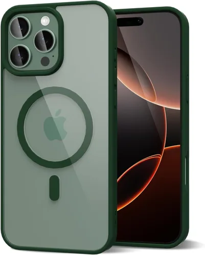 Vista 21 de oakxco Funda magnética transparente compatible con Magsafe, bonita funda delgada y transparente de poliuretano termoplástico no amarillenta, carcasa