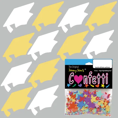 Vista 96 de Confetti Grad Cap Negro, Azul Marino Combo - 2 bolsas de media onza (1 oz)
