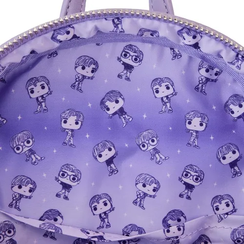 Vista 5 de Loungefly BTS Logo Iridescent Purple Mini Mochila, Púrpura, Mini mochila