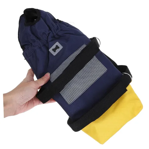 Vista 7 de Garneck Silla de ruedas PET para perros discapacitados, patinete ajustable para pasear perros con bolsa de remolque para patas traseras, carrito