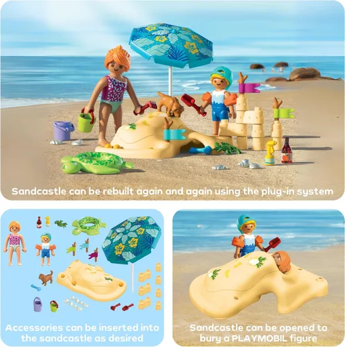 Vista 4 de Playmobil Diversión familiar en la playa